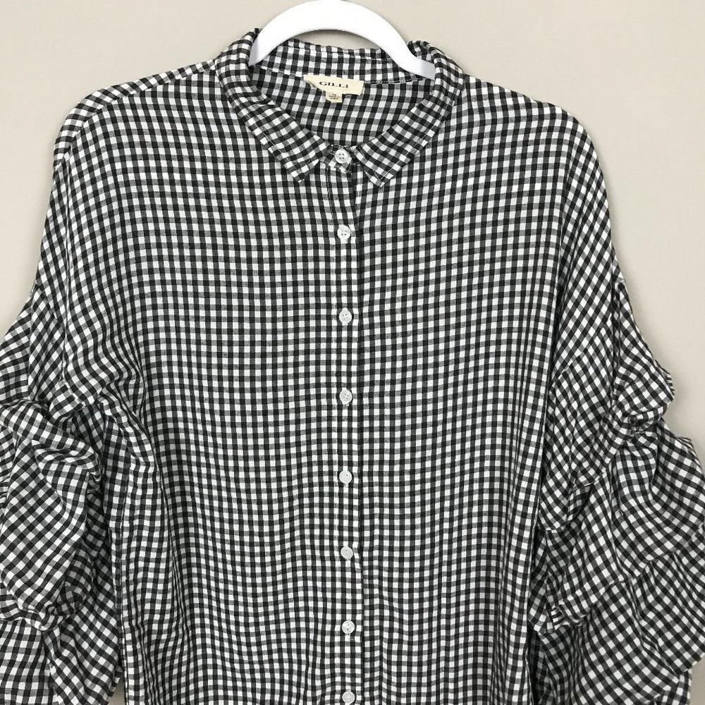 GILLI blouson sleeve button up Sz M